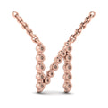 Diamond  Alphabet Pendant Necklace, N