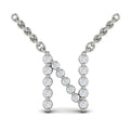 Diamond  Alphabet Pendant Necklace, N