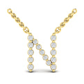 Diamond  Alphabet Pendant Necklace, N