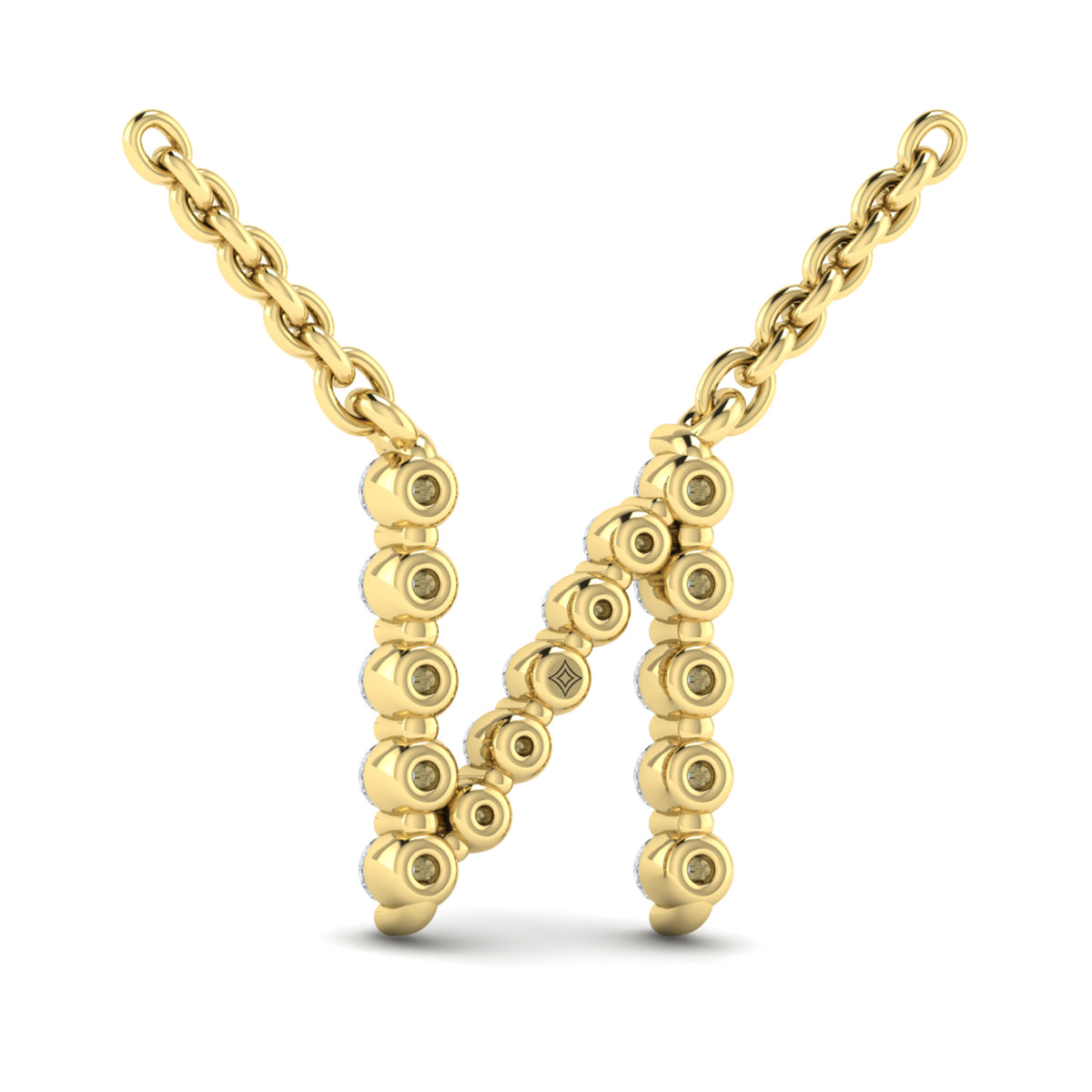 Diamond  Alphabet Pendant Necklace, N