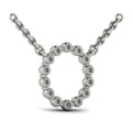 Diamond  Alphabet Pendant Necklace, O