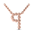 Diamond  Alphabet Pendant Necklace, P