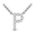 Diamond  Alphabet Pendant Necklace, P