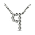 Diamond  Alphabet Pendant Necklace, P