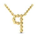 Diamond  Alphabet Pendant Necklace, P