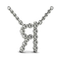 Diamond  Alphabet Pendant Necklace, R