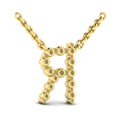 Diamond  Alphabet Pendant Necklace, R