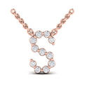 Diamond  Alphabet Pendant Necklace, S