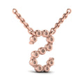 Diamond  Alphabet Pendant Necklace, S