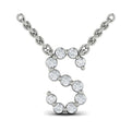 Diamond  Alphabet Pendant Necklace, S