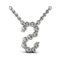Diamond  Alphabet Pendant Necklace, S