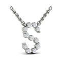 Diamond  Alphabet Pendant Necklace, S