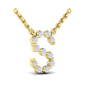 Diamond  Alphabet Pendant Necklace, S