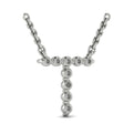 Diamond  Alphabet Pendant Necklace, T