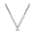 Diamond  Alphabet Pendant Necklace, V
