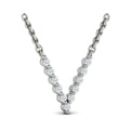 Diamond  Alphabet Pendant Necklace, V