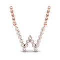 Diamond  Alphabet Pendant Necklace, W