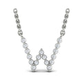 Diamond  Alphabet Pendant Necklace, W
