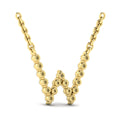 Diamond  Alphabet Pendant Necklace, W