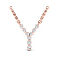 Diamond  Alphabet Pendant Necklace, Y