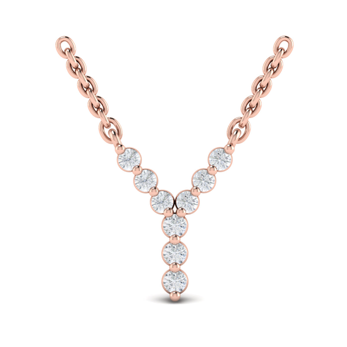 Diamond  Alphabet Pendant Necklace, Y