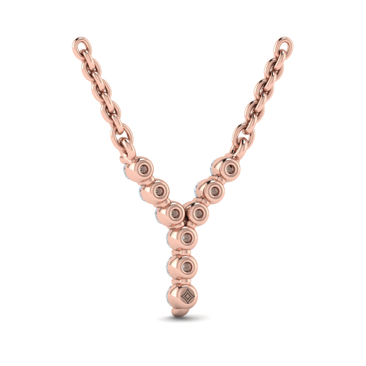 Diamond  Alphabet Pendant Necklace, Y