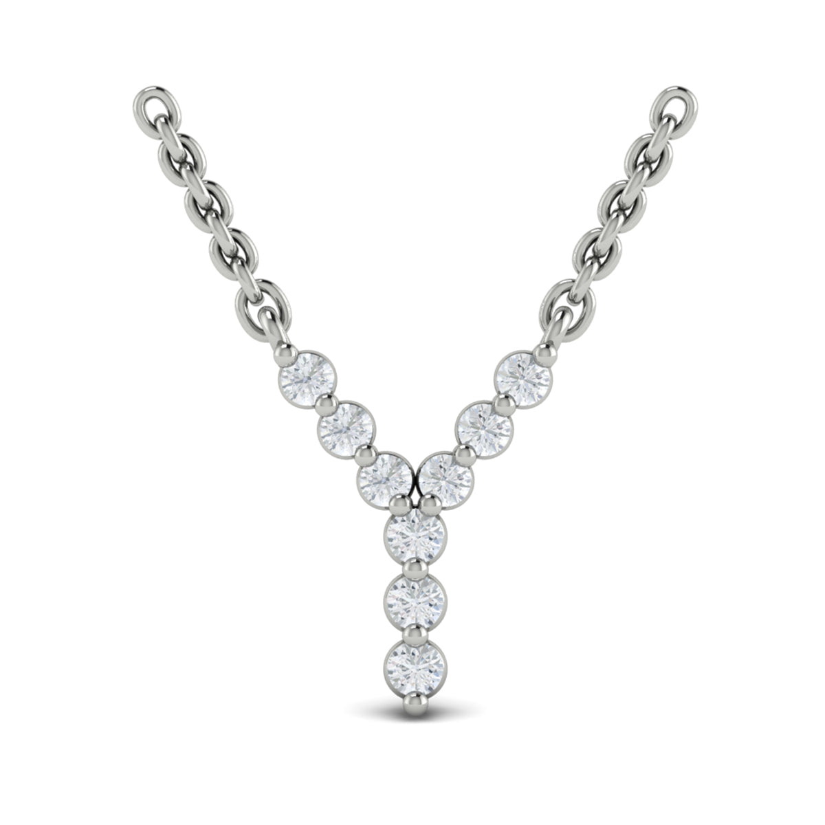 Diamond  Alphabet Pendant Necklace, Y