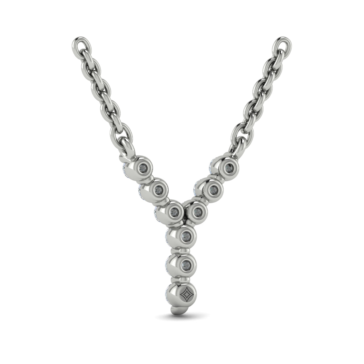 Diamond  Alphabet Pendant Necklace, Y
