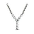 Diamond  Alphabet Pendant Necklace, Y