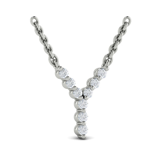 Diamond  Alphabet Pendant Necklace, Y