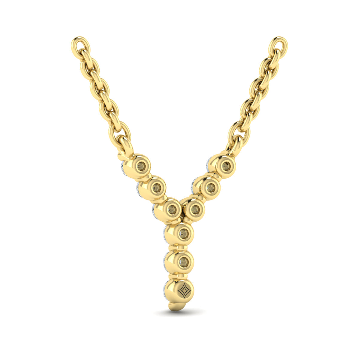 Diamond  Alphabet Pendant Necklace, Y