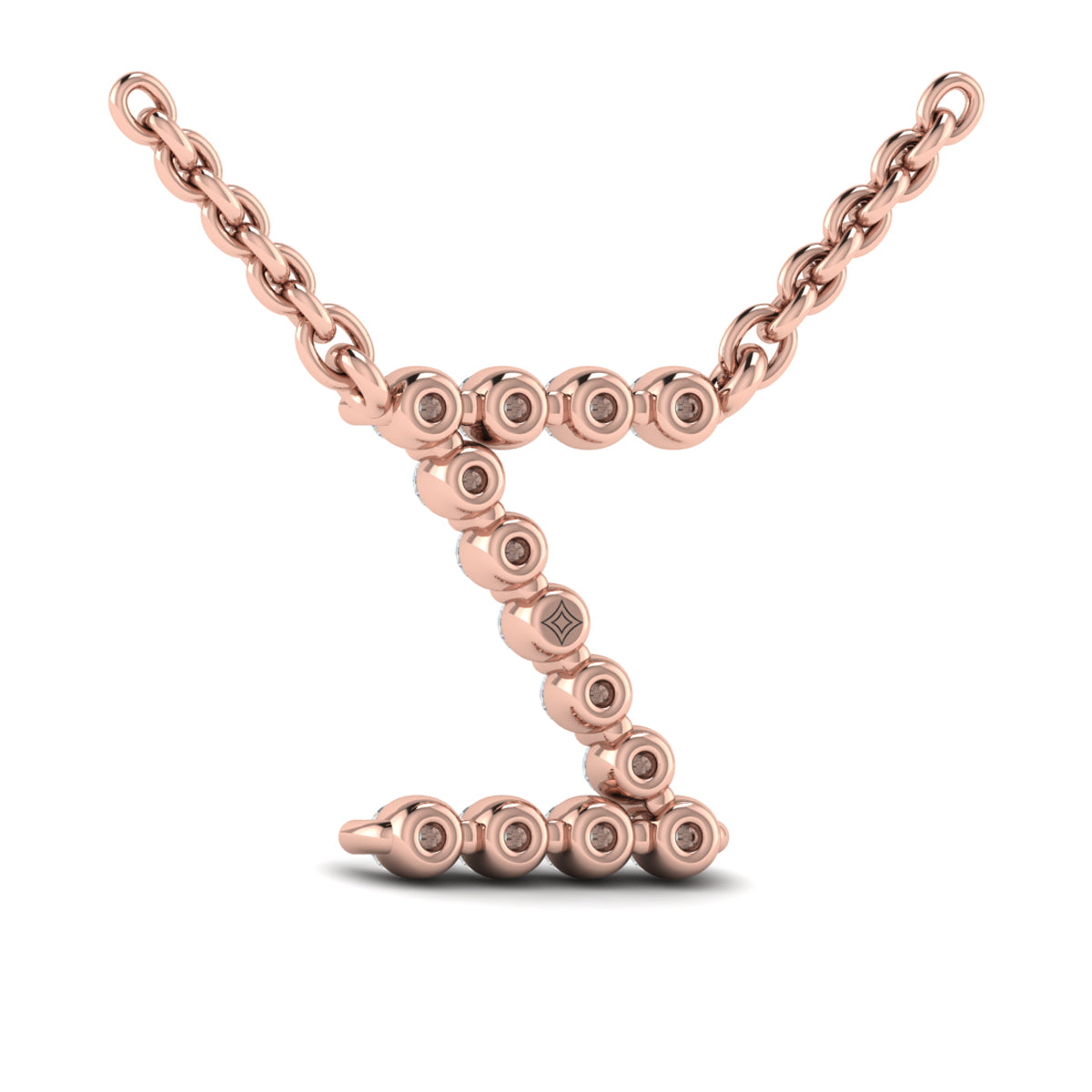 Diamond Alphabet Pendant Necklace, Z