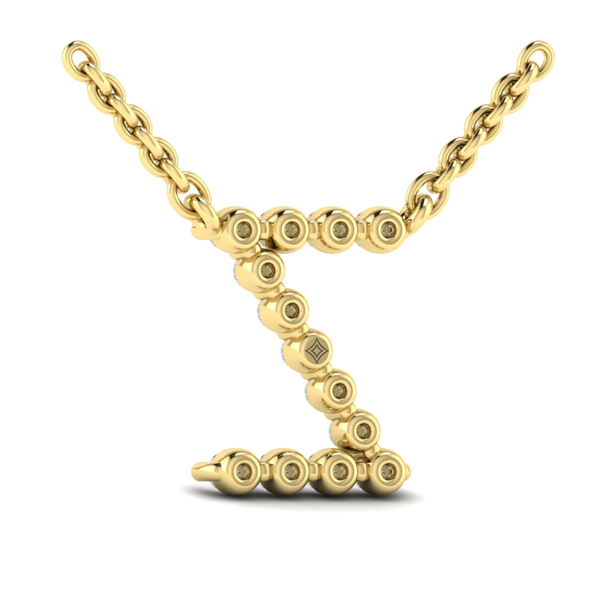 Diamond Alphabet Pendant Necklace, Z