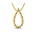 Diamond and Ruby  Open Teardrop Pendant Necklace