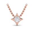 Single Diamond Vlora Star Pendant Necklace
