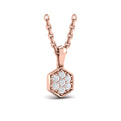 Diamond Cluster Honeycomb Pendant Necklace
