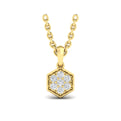 Diamond Cluster Honeycomb Pendant Necklace