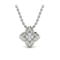 Diamond Vlora Star Floral Pendant Necklace
