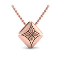 Diamond Vlora Star with Channel Set Diamond Cluster Pendant Necklace