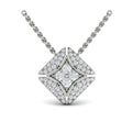 Diamond Vlora Star with Channel Set Diamond Cluster Pendant Necklace