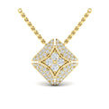 Diamond Vlora Star with Channel Set Diamond Cluster Pendant Necklace