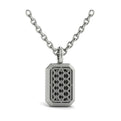 Diamond Medallion Alphabet Pendant Link Necklace, R