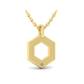 Diamond Open Honeycomb Pendant Necklace