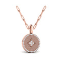 Center Star Diamonds and Bezel Pendant Necklace