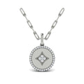 Center Star Diamonds and Bezel Pendant Necklace