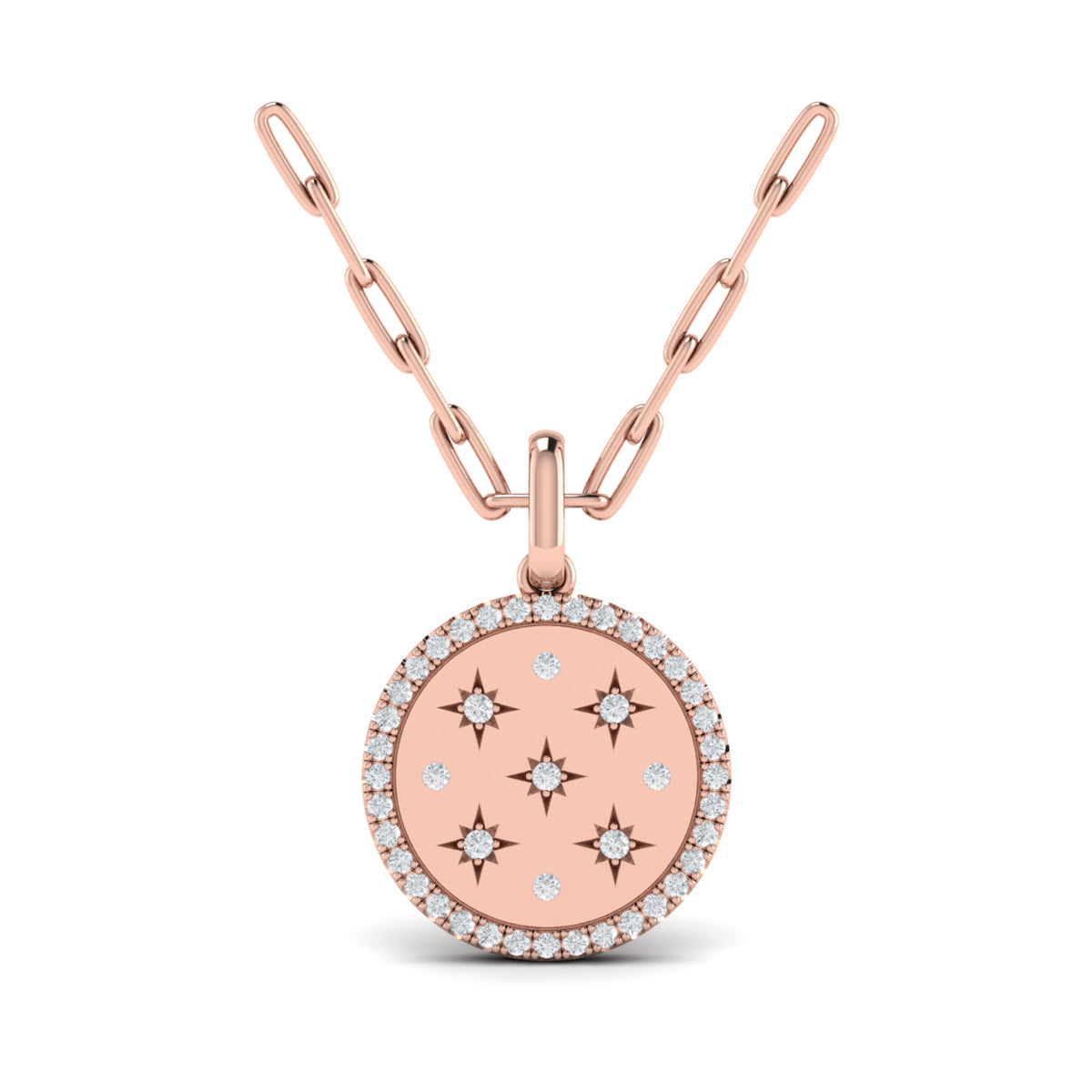 Star Diamonds and Diamond Pendant Necklace