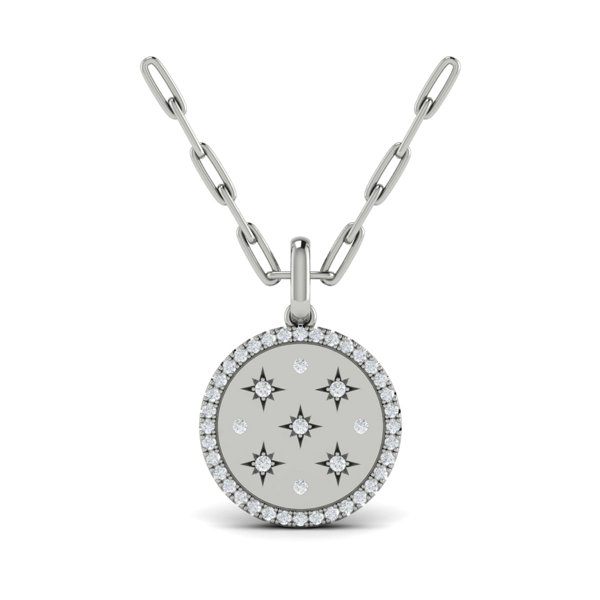 Star Diamonds and Diamond Pendant Necklace