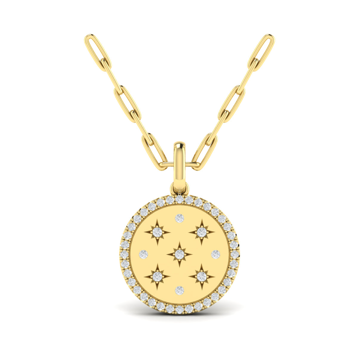 Star Diamonds and Diamond Pendant Necklace