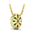 Oval Emerald and Diamond Baguette Pendant
