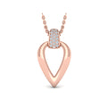 Diamond Accent Open Tear Drop Link Pendant